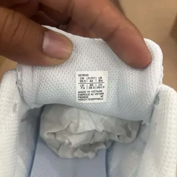 ASICS GEL-1130 White Pure Silver Running Shoes Women's Size 10 - Picture 3 of 4